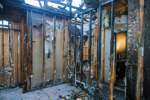 Professional Fire Damage Restoration technician working in Hicksville, OH
